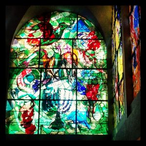 Tours in Jerusalem with Yishay Shavit - One of the Chagall windows – The tribe of Asher.