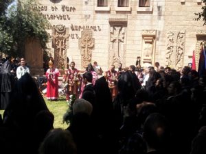 Tours in Jerusalem with Yishay Shavit - The ceremony that took place in front of St. James church in the Armenian quarter in Jerusalem